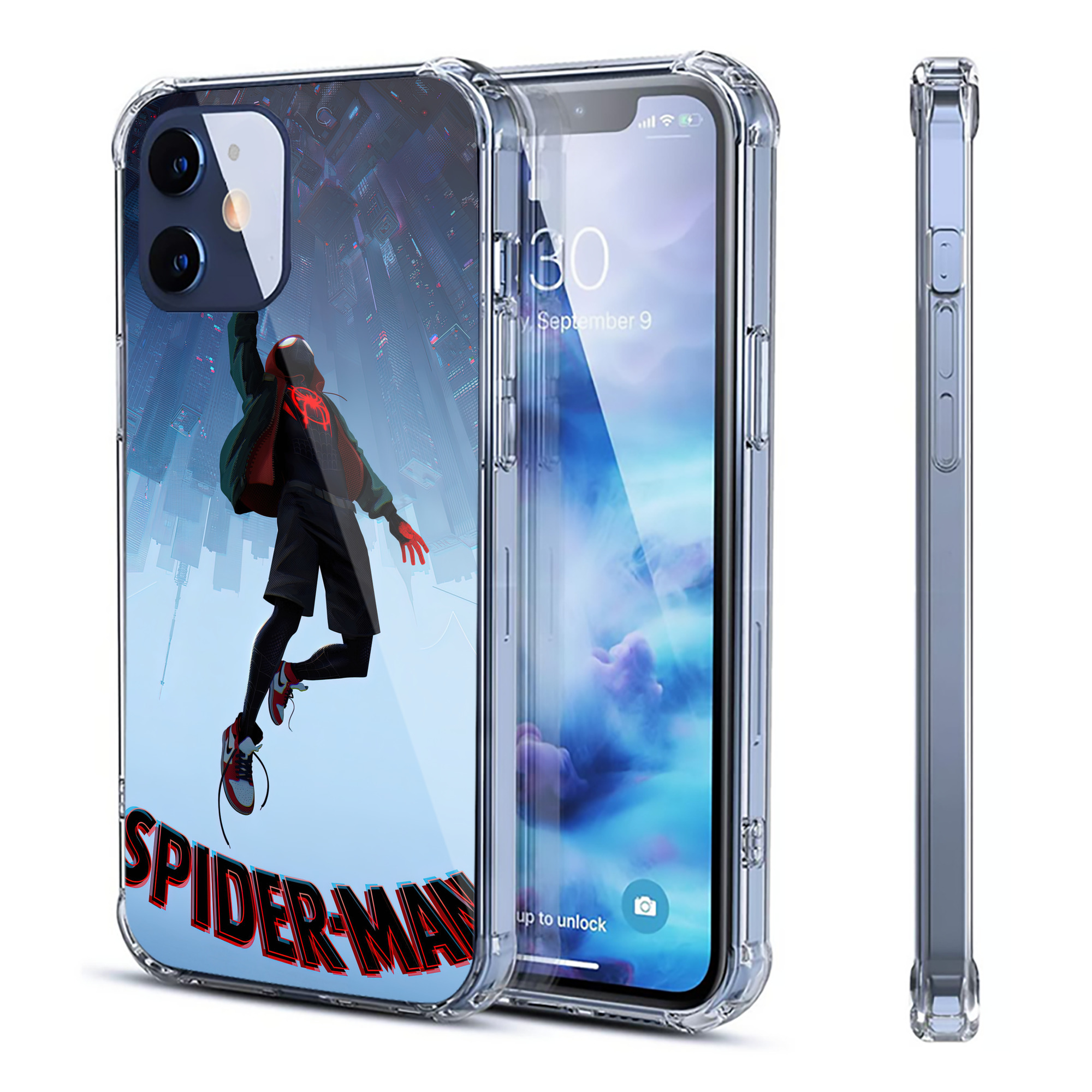 （画像用） Spider Man スパイダーマン 【iPhone 12シリーズ対応】透明スマホケース（クリアソフトケース）